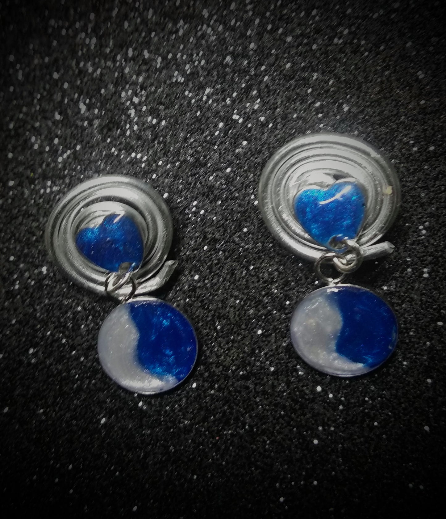 Colores azul/blanco corazón