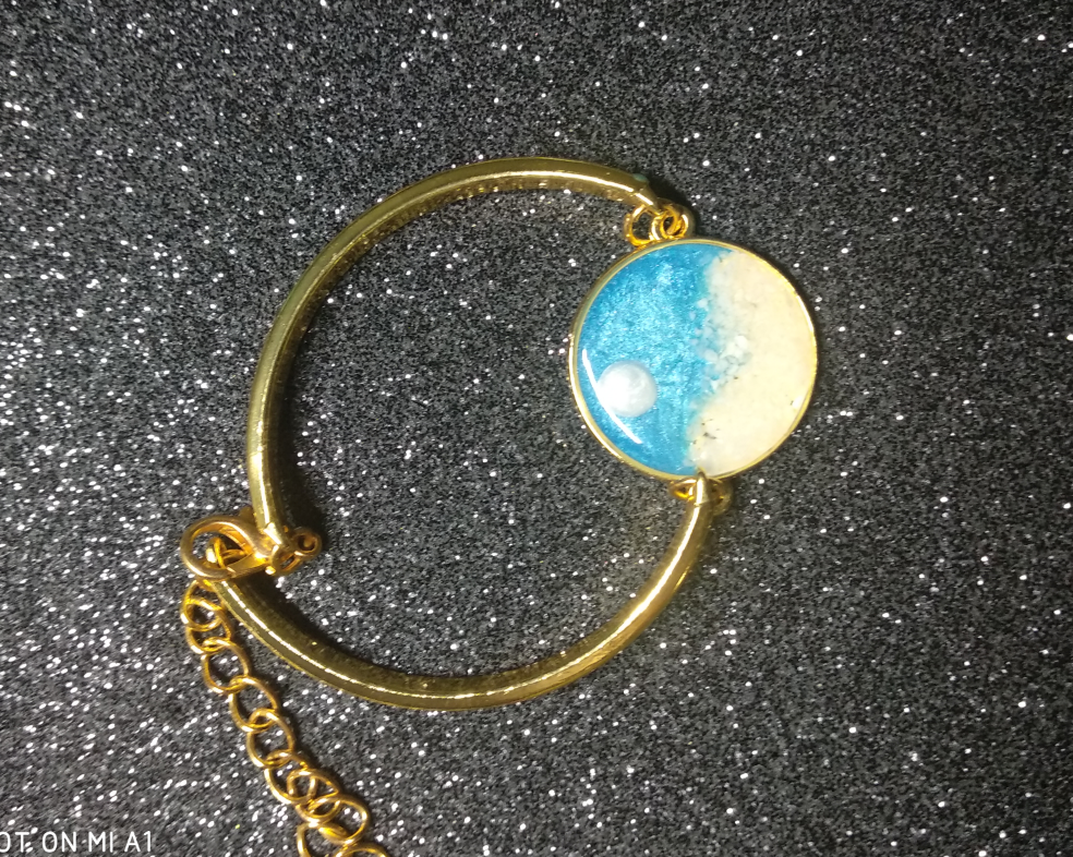 Colección luna pulsera oro/turquesa