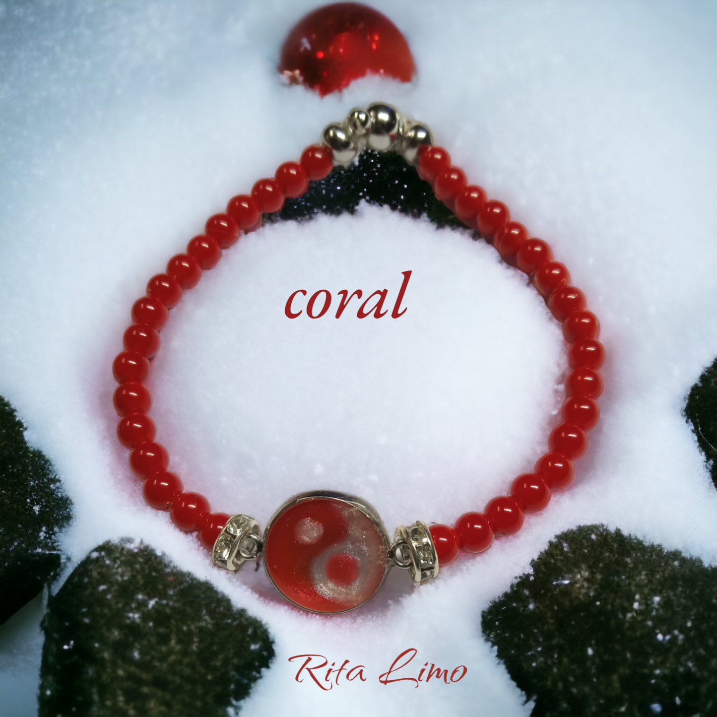 Pulsera coral Rojo